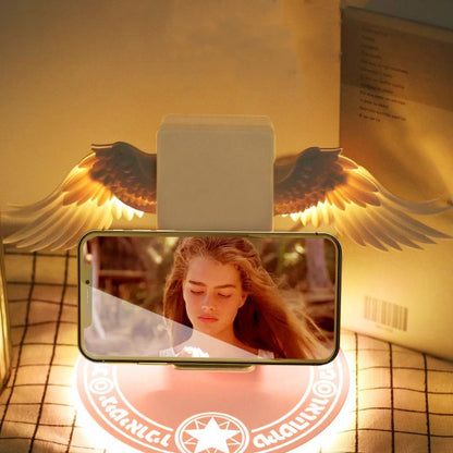 LED Angel Wings Qi Universal Colorful Wireless  Fast Charger For Mobile Phone
