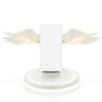 LED Angel Wings Qi Universal Colorful Wireless  Fast Charger For Mobile Phone