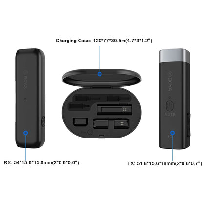 Little Bee Wireless Android & IPhone Interview Lapel Microphone