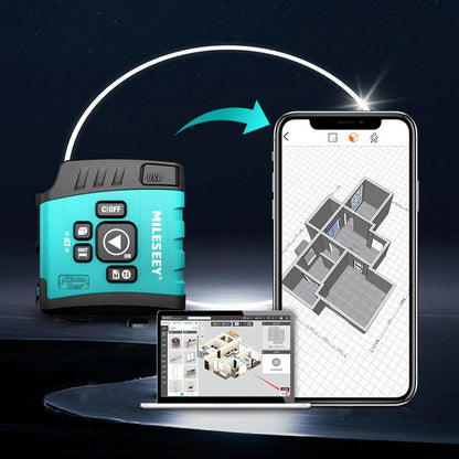 "KarmaSelo Smart Laser Tape Measure: 3-in-1 Rangefinder with Infrared Tech for Precision Measurements, Digital Display & Portable Design - Ideal for DIY Projects & Home Decor"