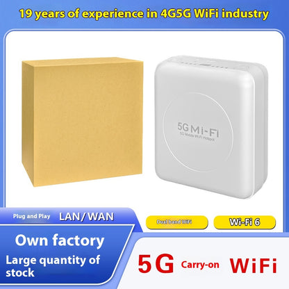 Compact 5G Portable Wi-Fi Wireless Router for seamless connectivity on the go. Lightning-fast speed, multiple device support, and long-lasting battery.